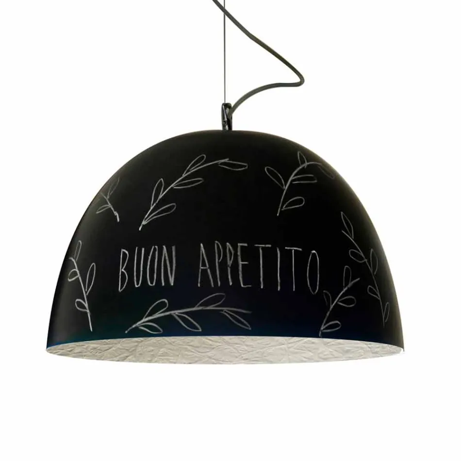 Suspension lamp in resin In-es.artdesign H2o Modern blackboard Viadurini
