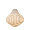 Suspension Lamp in White Glass in Filigree Design Pointed - Caravan
