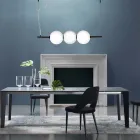 Hand Blown Venice Glass Pendant Lamp 95 cm - Jupiter Viadurini