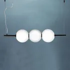 Hand Blown Venice Glass Pendant Lamp 95 cm - Jupiter Viadurini