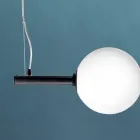 Hand Blown Venice Glass Pendant Lamp 95 cm - Jupiter Viadurini