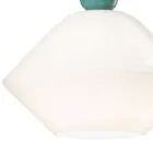 Pendant Lamp in Glass and Colored Ceramic Made in Italy - Lariat Viadurini