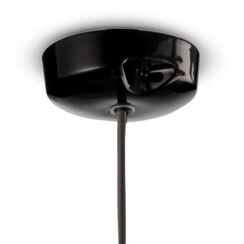 Glass Pendant Lamp in 2 Different Finishes Made in Italy - Afoxe Viadurini