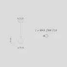 Glass Pendant Lamp in 2 Different Finishes Made in Italy - Afoxe Viadurini