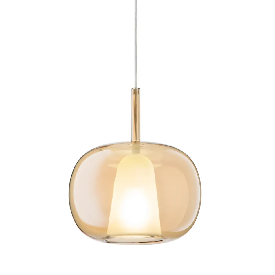 Double Layer Blown Glass Pendant Lamp Made in Italy - Trilly  Viadurini