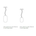 Hand Blown Glass Suspension Lamp Made in Venice - Bamboo Viadurini