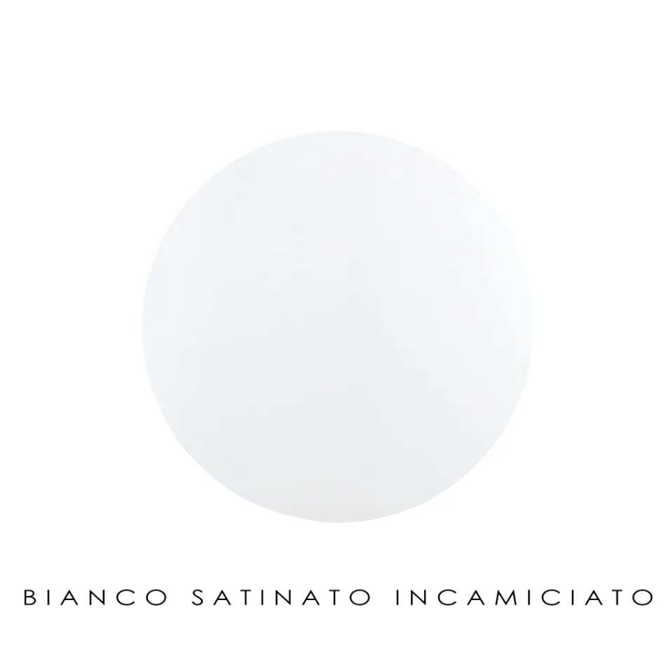 Hand Blown White Venetian Glass Suspension Lamp - Moon Viadurini