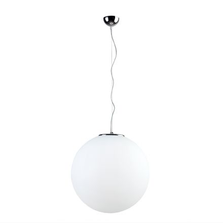 Hand Blown White Venetian Glass Suspension Lamp - Moon Viadurini