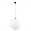 Hand Blown White Venetian Glass Suspension Lamp - Moon