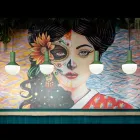 Pendant Lamp in Painted Glass Made in Italy - Selaron Viadurini