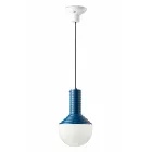 Pendant Lamp in Painted Glass Made in Italy - Selaron Viadurini