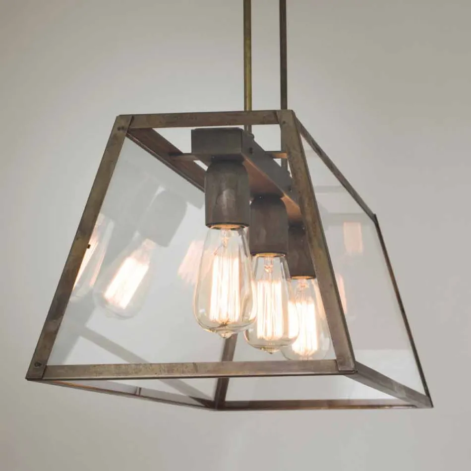 Industrial pendant lamp 3 London lights Il Fanale Viadurini