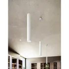 7W Led Suspension Lamp in White or Matt Black Aluminium - Rebolla Viadurini