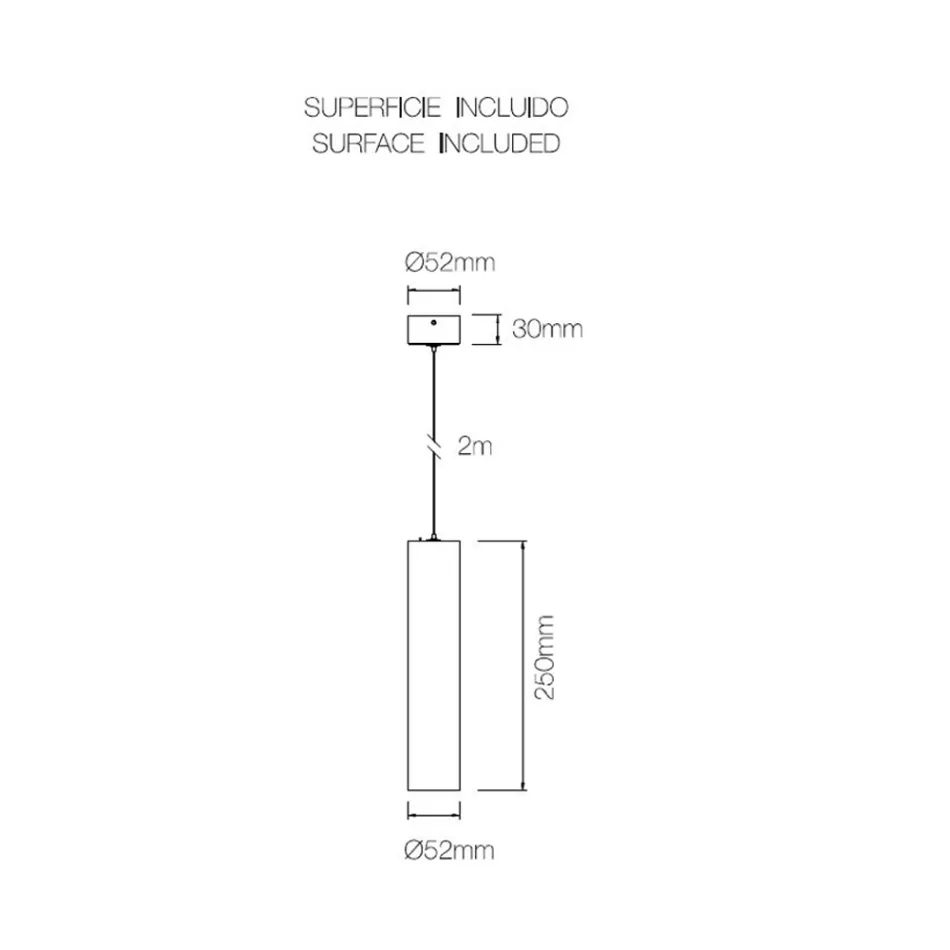 7W Led Suspension Lamp in White or Matt Black Aluminium - Rebolla Viadurini