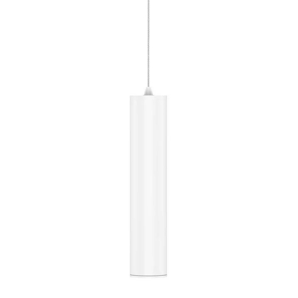 7W Led Suspension Lamp in White or Matt Black Aluminium - Rebolla Viadurini
