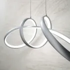 Led Pendant Lamp in Silver Metal, 2 Sizes Modern Design - Lumino Viadurini