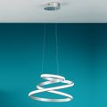 LED Suspension Lamp in White or Silver Painted Metal - Rivolta