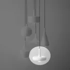 Made in Italy Suspension Lamp in Ceramic - L4 Glitter Aldo Bernardi Viadurini