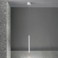 Modern Suspension Lamp with LED Light in Painted Metal - Larch