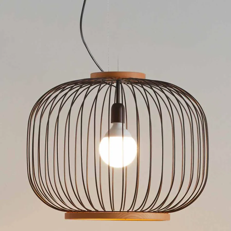 Modern pendant lamp in steel Ø58xh.48xL.80cm cm Viadurini