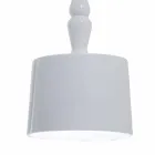 Suspension Lamp Shade Short in White Glossy Ceramic Design - Cadabra Viadurini