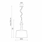 Suspension Lamp Shade Short in White Glossy Ceramic Design - Cadabra Viadurini