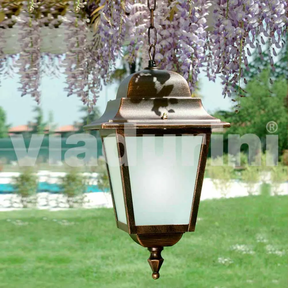 Outdoor suspension lamp made of aluminium, made in Italy, Aquilina Viadurini