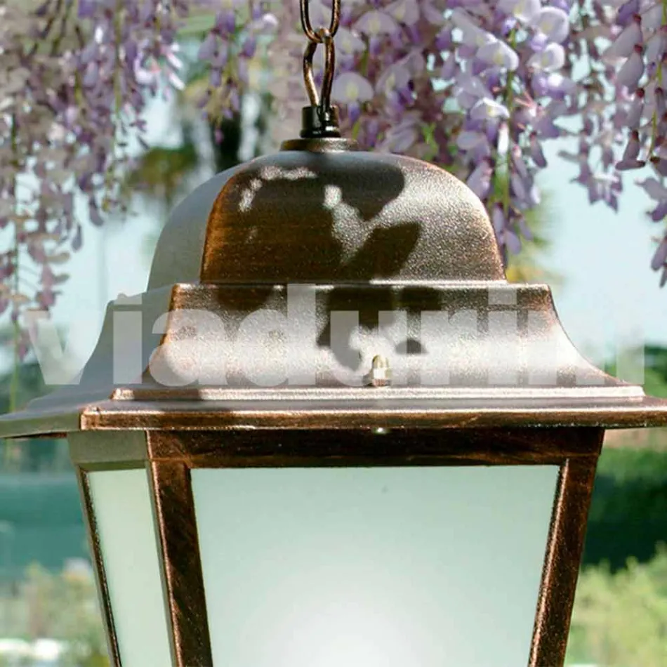 Outdoor suspension lamp made of aluminium, made in Italy, Aquilina Viadurini