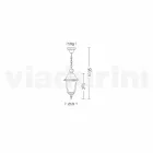 Outdoor suspension lamp made of aluminium, made in Italy, Aquilina Viadurini