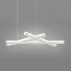 Polyethylene suspension lamp White Slide Mesh produced in Italy Viadurini