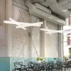 Polyethylene suspension lamp White Slide Mesh produced in Italy Viadurini