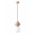 Suspension Lamp Made of Ceramic and Glass Made in Italy - Capocabana Viadurini