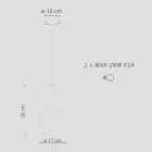 Suspension Lamp Made of Ceramic and Glass Made in Italy - Capocabana Viadurini