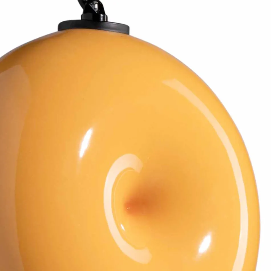 Round Ceramic Suspension Lamp Made in Italy - Bumbum Viadurini