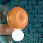 Round Ceramic Suspension Lamp Made in Italy - Bumbum Viadurini