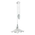 Ups and Down Suspension Lamp in Wavy Glossy Ceramic - Belluno