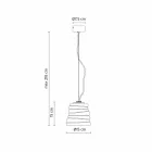 Lounge Suspension Lamp in White Satin Glass 3 Dimensions - Soft Viadurini