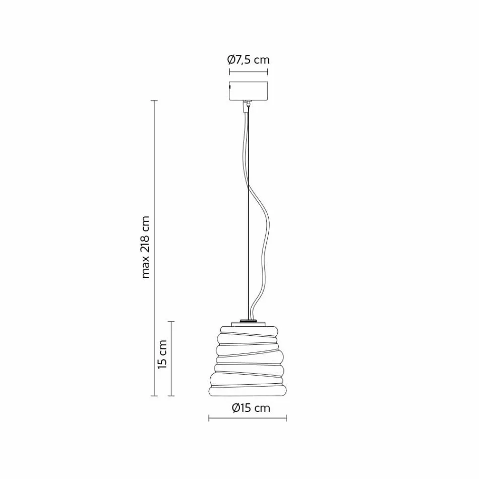 Lounge Suspension Lamp in White Satin Glass 3 Dimensions - Soft Viadurini