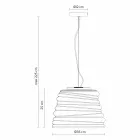 Lounge Suspension Lamp in White Satin Glass 3 Dimensions - Soft Viadurini