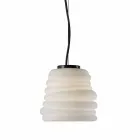 Lounge Suspension Lamp in White Satin Glass 3 Dimensions - Soft Viadurini