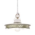 Vintage Ceramic and Handmade Iron Pendant Lamp - Alessandria