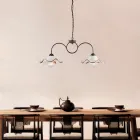 Handcrafted Glass and Metal Lamp Made in Italy for Living Room and Bedroom - Merope Viadurini