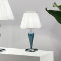 Classic Hand Made Glass Table Lamp Rigaton and Metal - Fievole