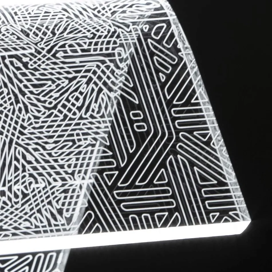 LED Standing Lamp Acrylic Crystal Laser Decoration - Possett Viadurini