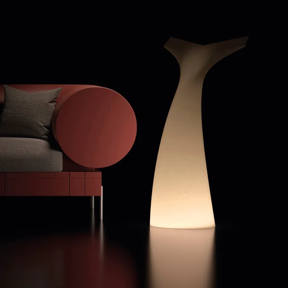 Coda - Two-Color Outdoor Lamp in Polyethylene Made in Italy Viadurini