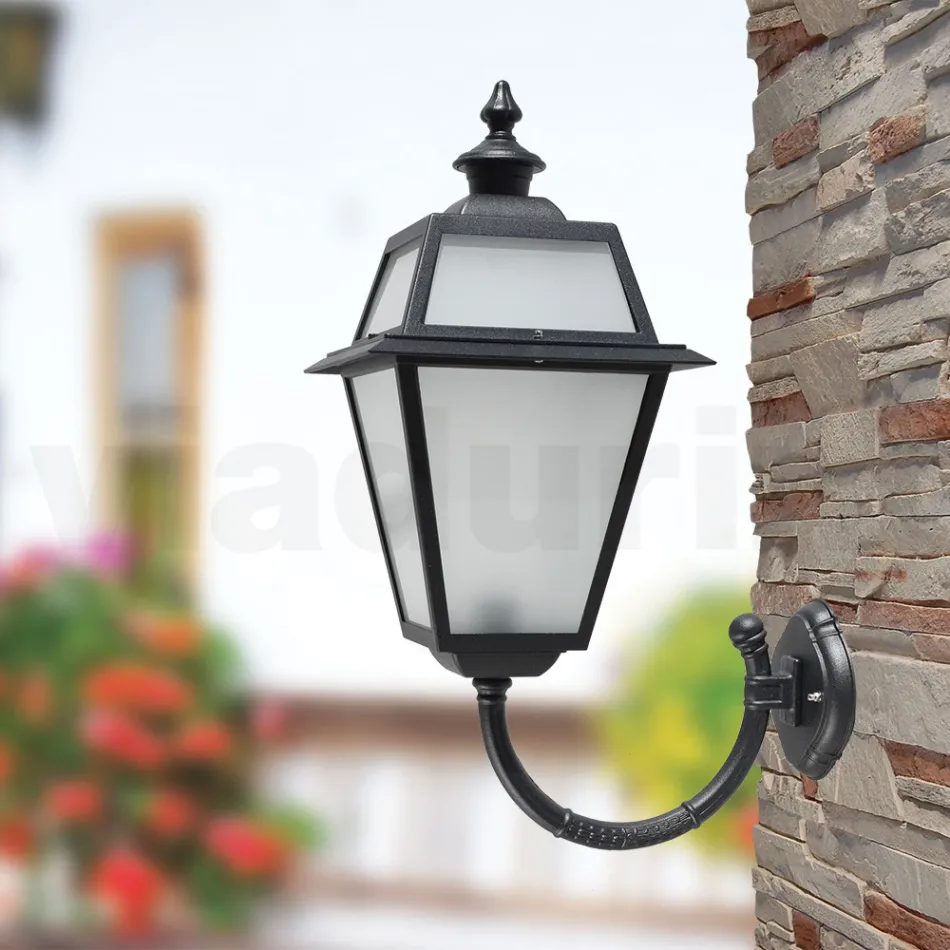 Outdoor Wall Lamp in Aluminium and Glass Made in Italy - Vivian Viadurini