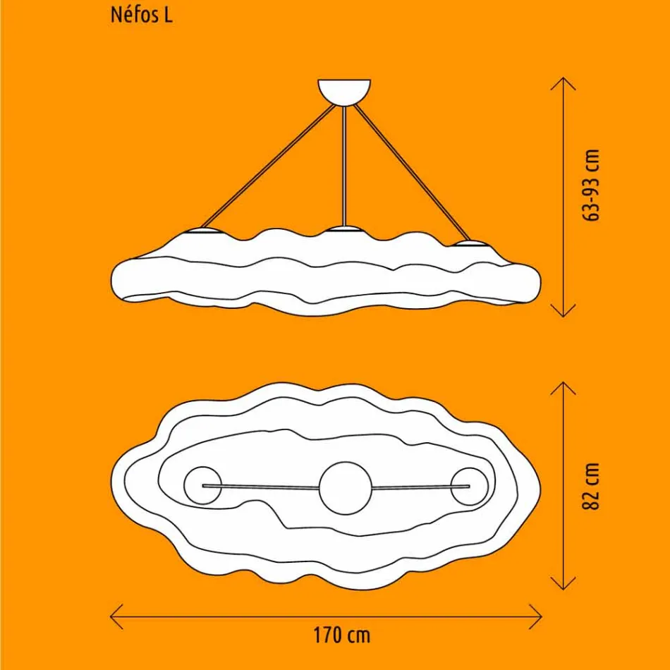 Outdoor Design Suspension Lamp in Polyethylene - Nefos by Myyour Viadurini