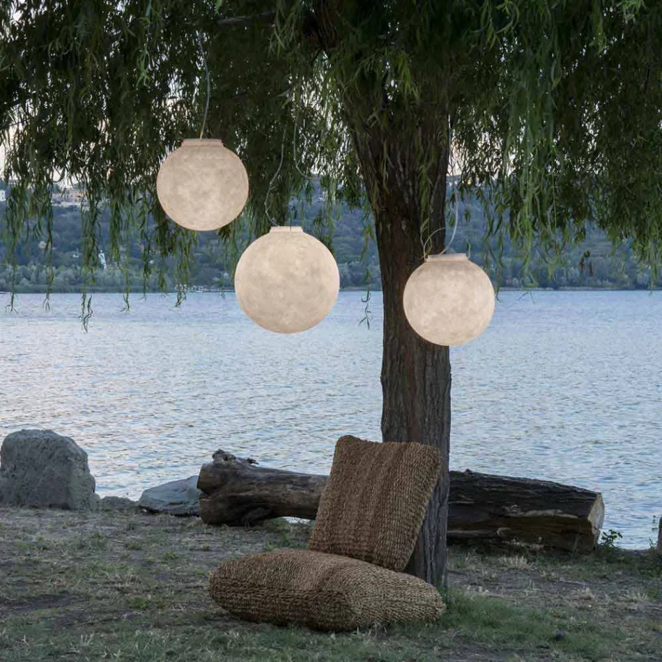 In-es.artdesign Luna Out suspension outdoor lamp in nebulite Viadurini