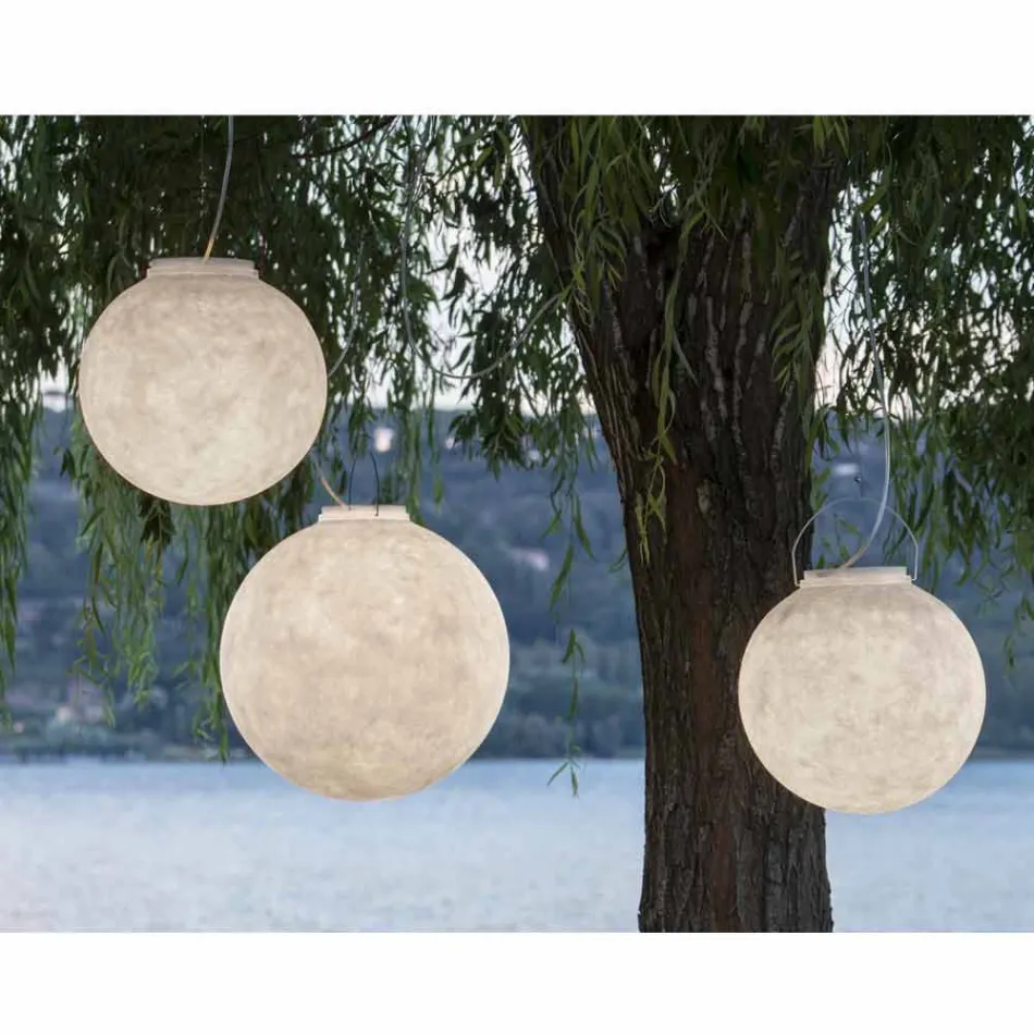 In-es.artdesign Luna Out suspension outdoor lamp in nebulite Viadurini