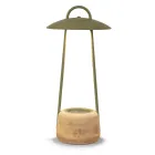Outdoor Lamp with Planter in Clay, Aluminium and Brass - Cappello Viadurini